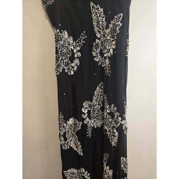 Camille Beautiful Black Beaded Long Dress Size S- Preloved - Picture 7 of 10